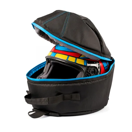 Custom Polyester Motorcycle Helmet Storage Bag with Zipper Closure and Backpack Straps for Outdoor Travel