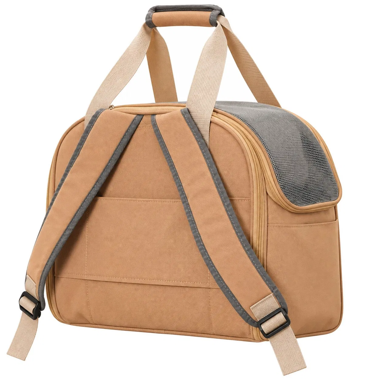 Custom Nylon Pet Backpack Carrier with Expandable Tent Design Multiple Pockets and Comfort Mat for Small Animals
