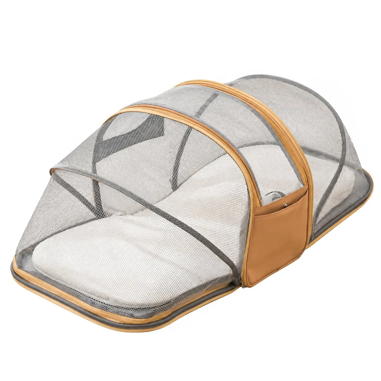 Custom Nylon Pet Backpack Carrier with Expandable Tent Design Multiple Pockets and Comfort Mat for Small Animals