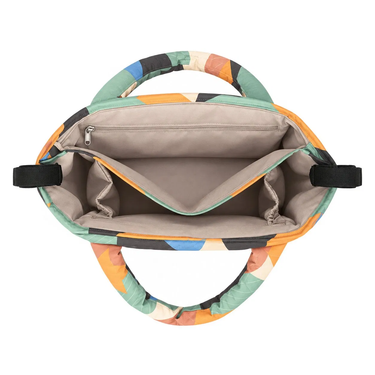 Custom Polyester Stroller Organizer Diaper Caddy Bag with Cup Holders and Large Zipper Pocket for Baby Essentials