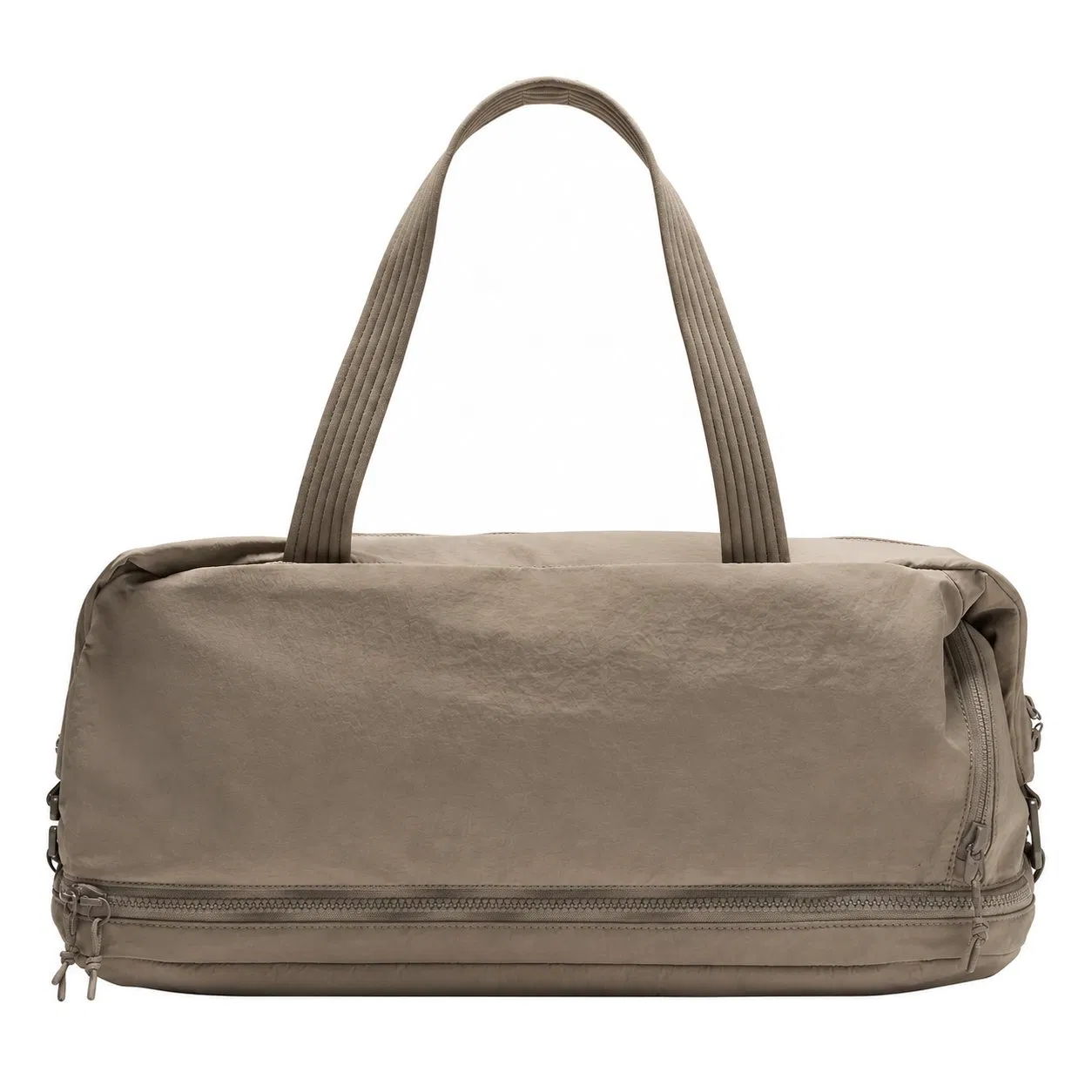 Custom 30L Nylon Gym Duffel Bag with Shoe Compartment Water Bottle Pocket and Detachable Shoulder Strap for Travel