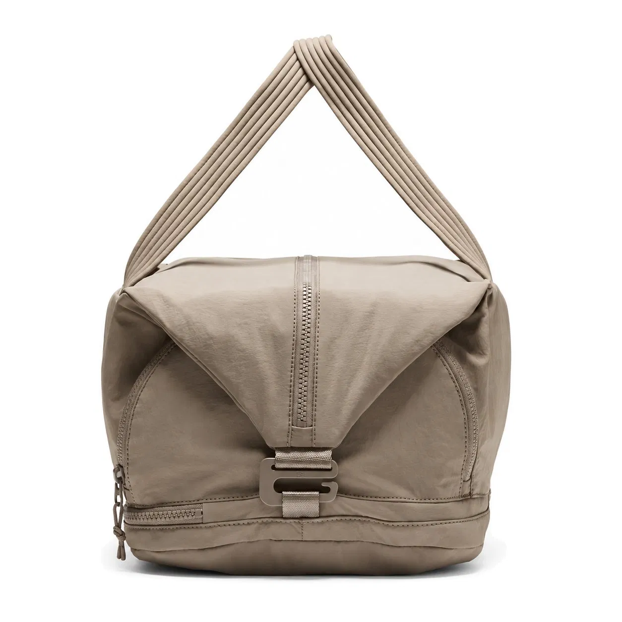 Custom 30L Nylon Gym Duffel Bag with Shoe Compartment Water Bottle Pocket and Detachable Shoulder Strap for Travel