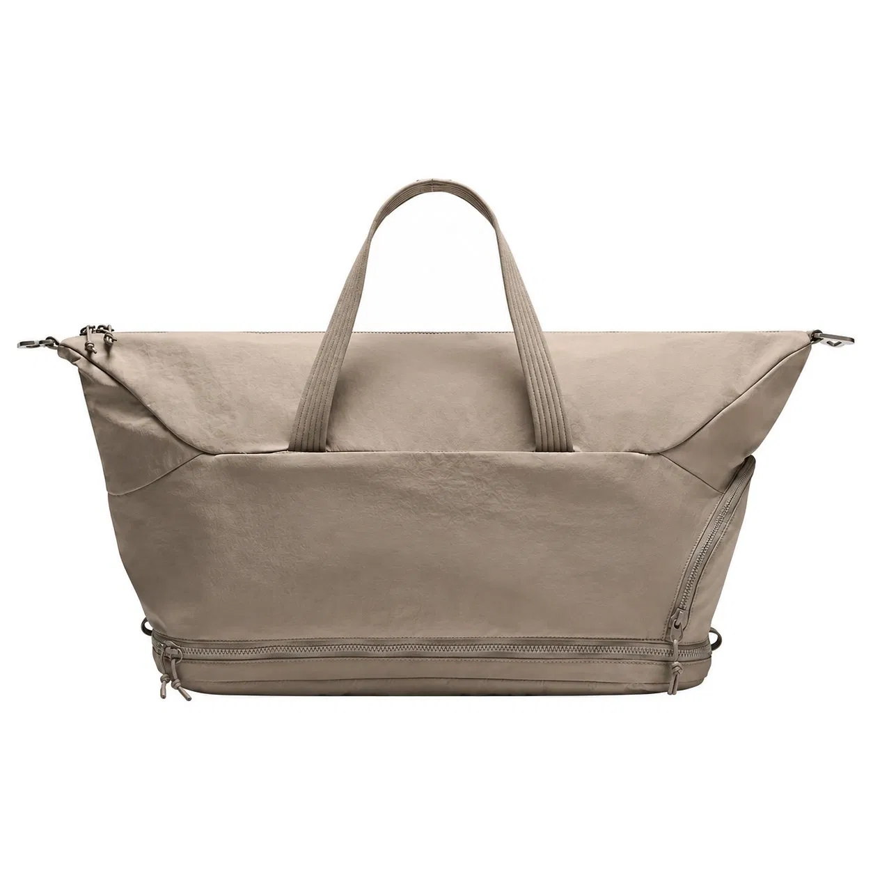 Custom 30L Nylon Gym Duffel Bag with Shoe Compartment Water Bottle Pocket and Detachable Shoulder Strap for Travel
