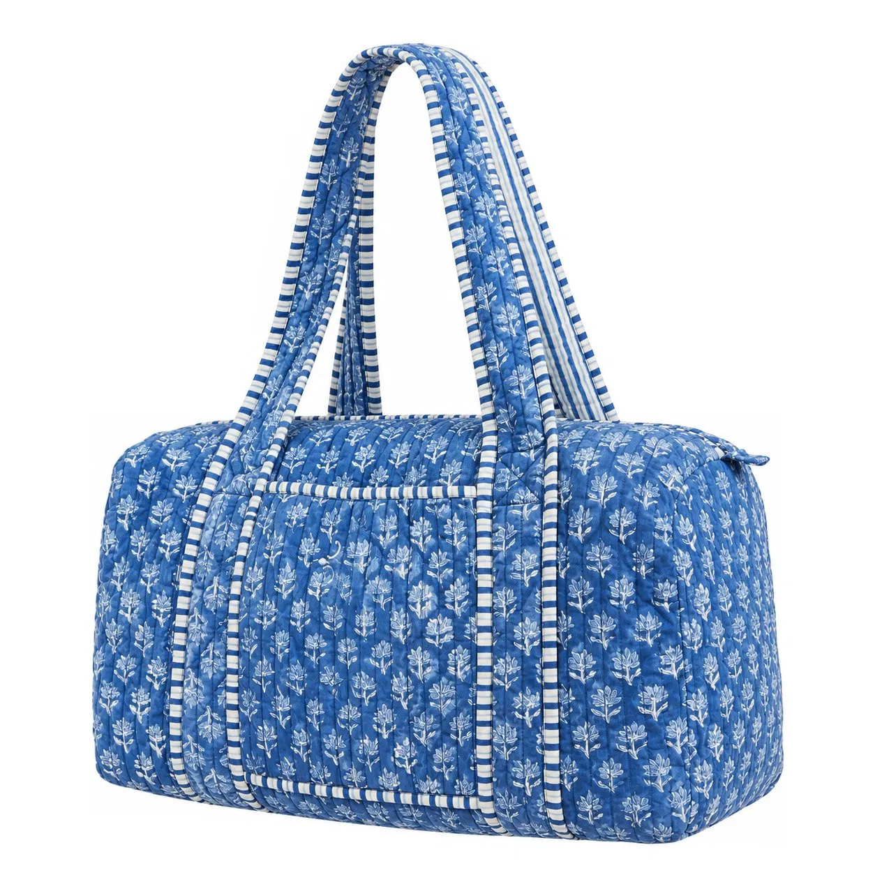 Custom Quilted Gym Travel Duffel Bag with Ventilated Shoe Pocket Luggage Strap and Adjustable Shoulder Strap
