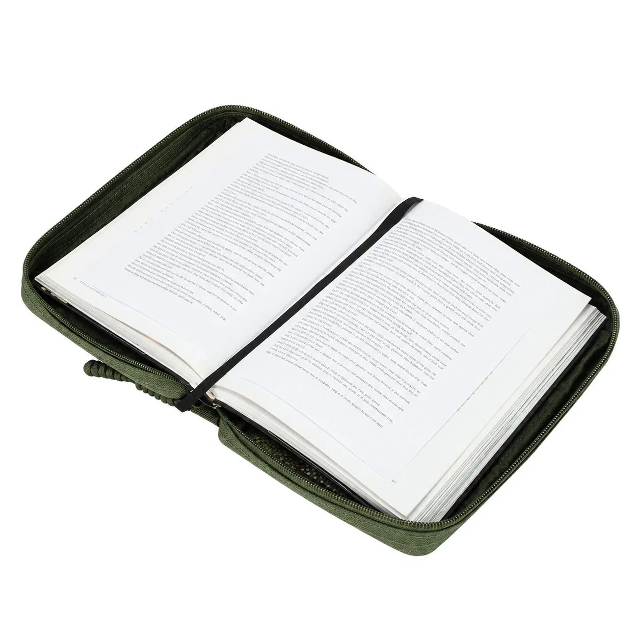 Custom Oxford Polyester Bible Book Holder Case with Zipper Closure and Multiple Pockets for Daily Storage