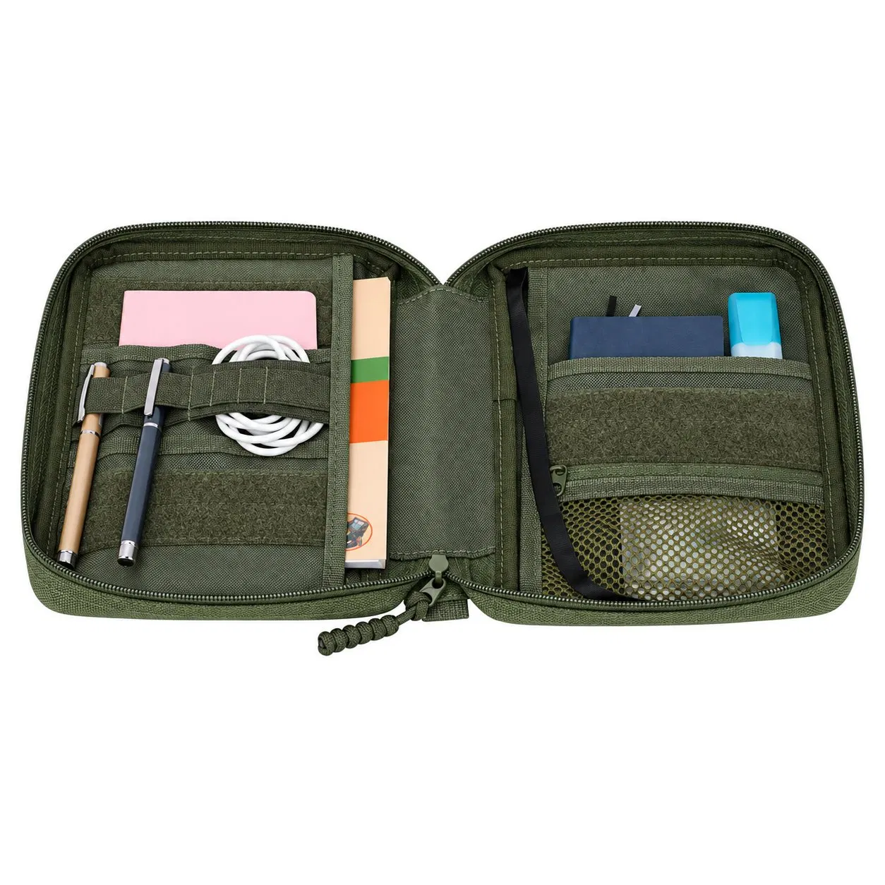 Custom Oxford Polyester Bible Book Holder Case with Zipper Closure and Multiple Pockets for Daily Storage