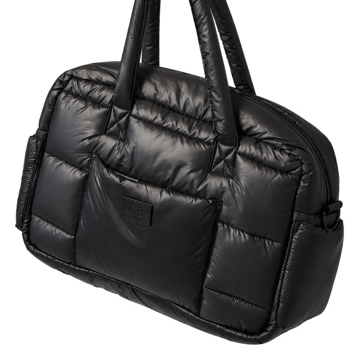 Custom Quilted Nylon Mommy Diaper Tote Bag with Laptop Sleeve Multiple Pockets and Zipper Closure for Travel
