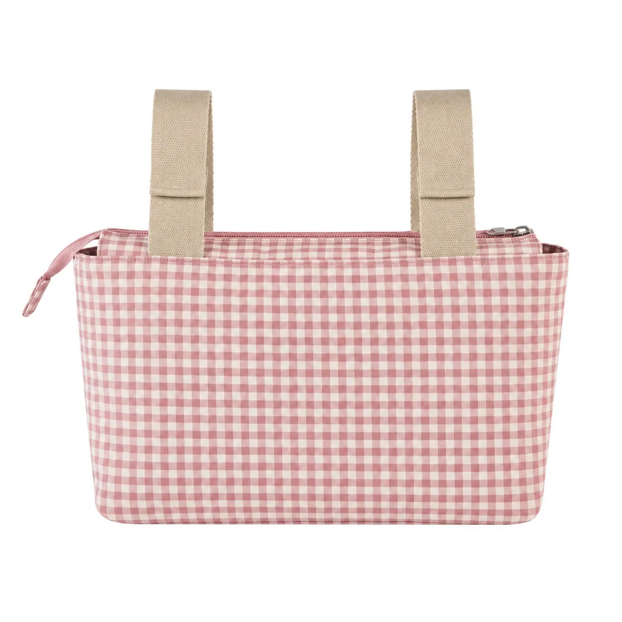 Custom Cotton Stroller Organizer Diaper Bag with Bottle Pocket and Adjustable Hanging Handles