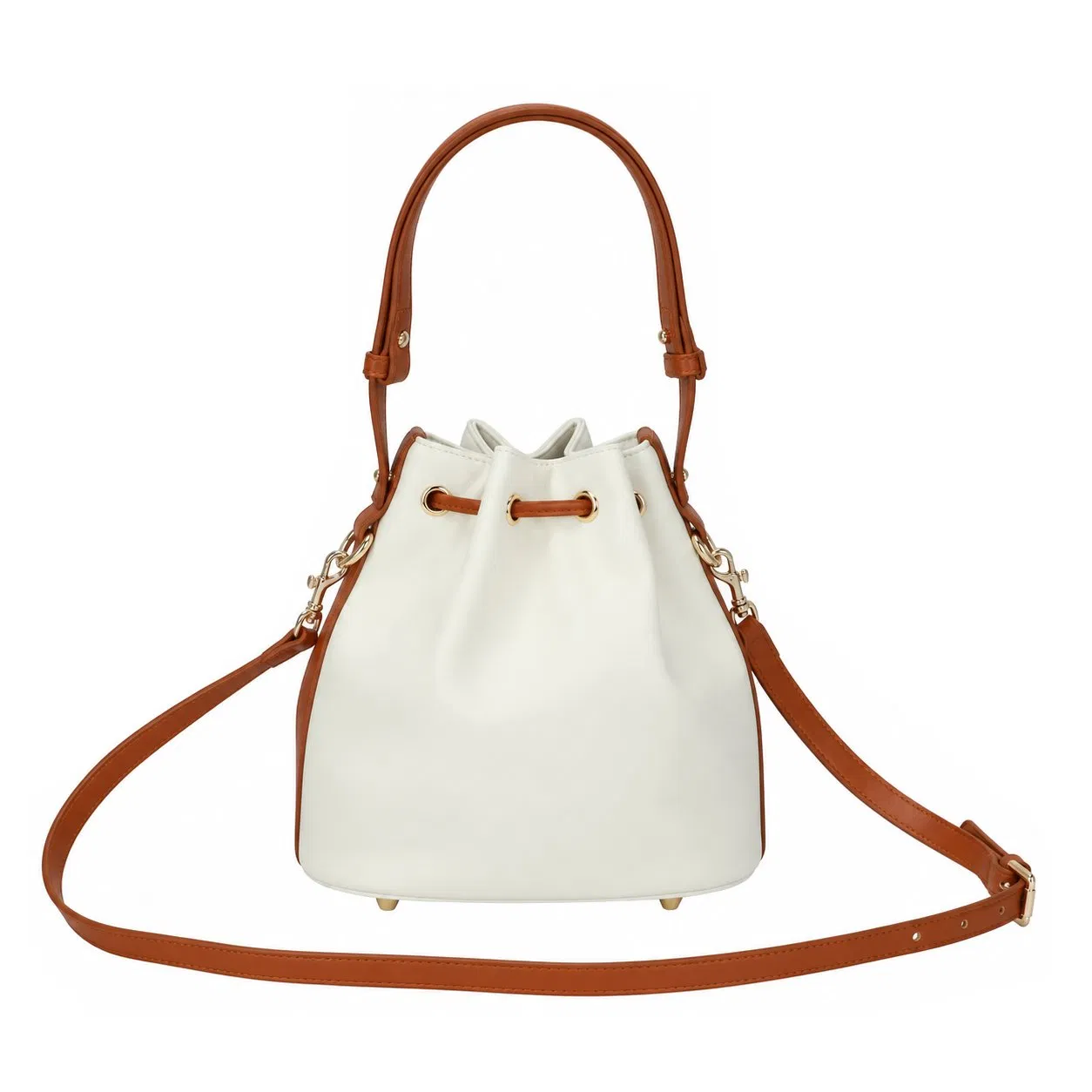 Custom PU Tassel Bucket Crossbody Bag for Women with Zipper and Detachable Adjustable Strap
