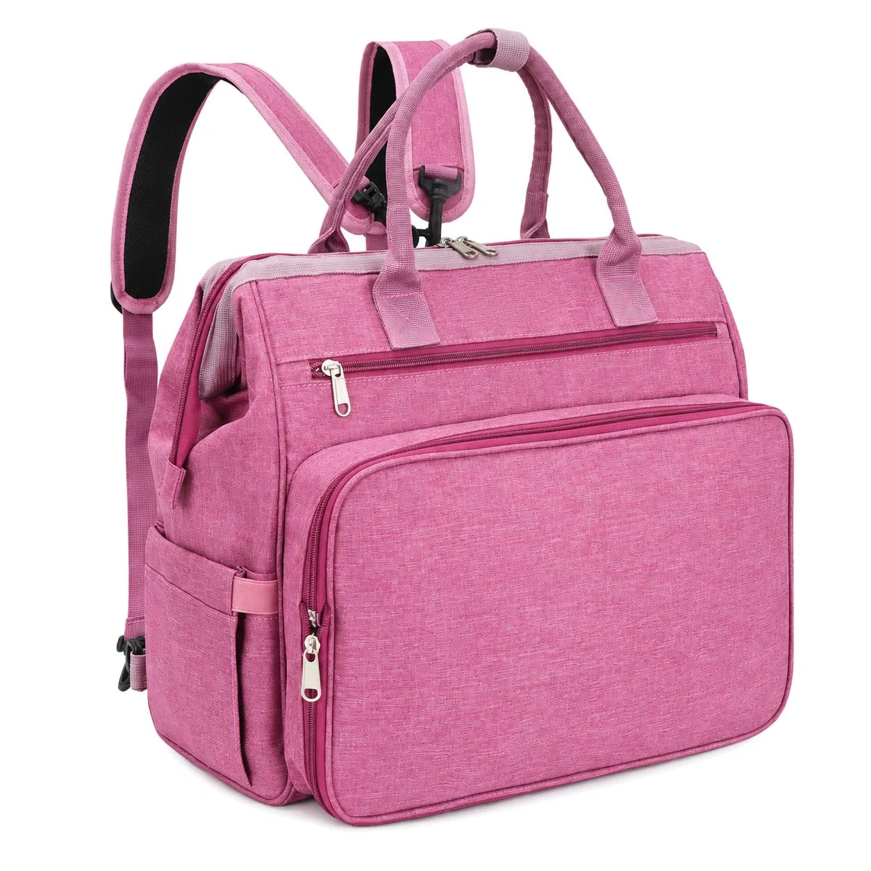 Custom PU Folding Mommy Diaper Backpack with Large Capacity and Custom Logo for Baby Travel