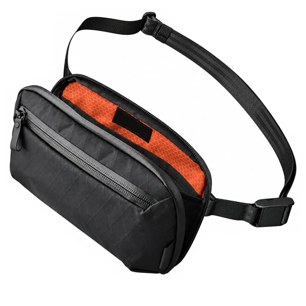 Custom Nylon Sling Waist Bag with Zipper and Adjustable Strap for Daily Outdoor Use