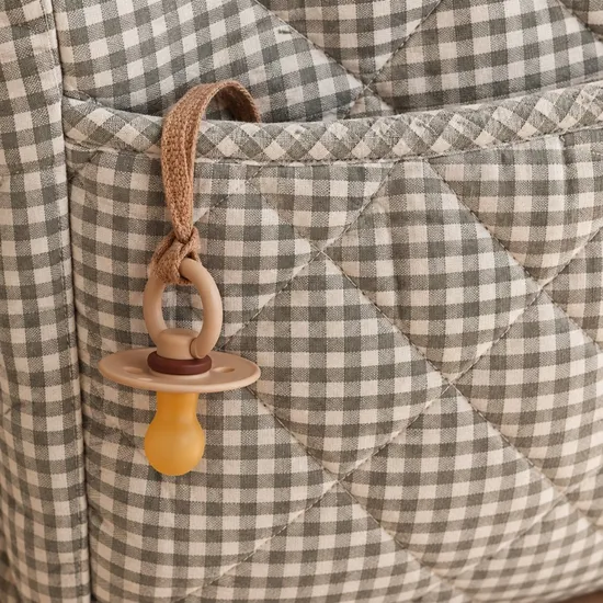 Custom Cotton Quilted Maternity Diaper Tote Bag for Baby Supplies and Stroller Carrying