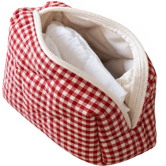 Custom Cotton Quilted Maternity Diaper Tote Bag for Baby Supplies and Stroller Carrying