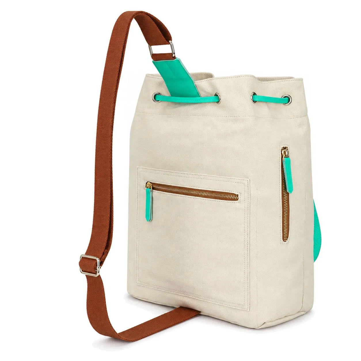 Custom Canvas Crossbody Tote Bag for Pickleball Paddles Tennis and Gym Sports