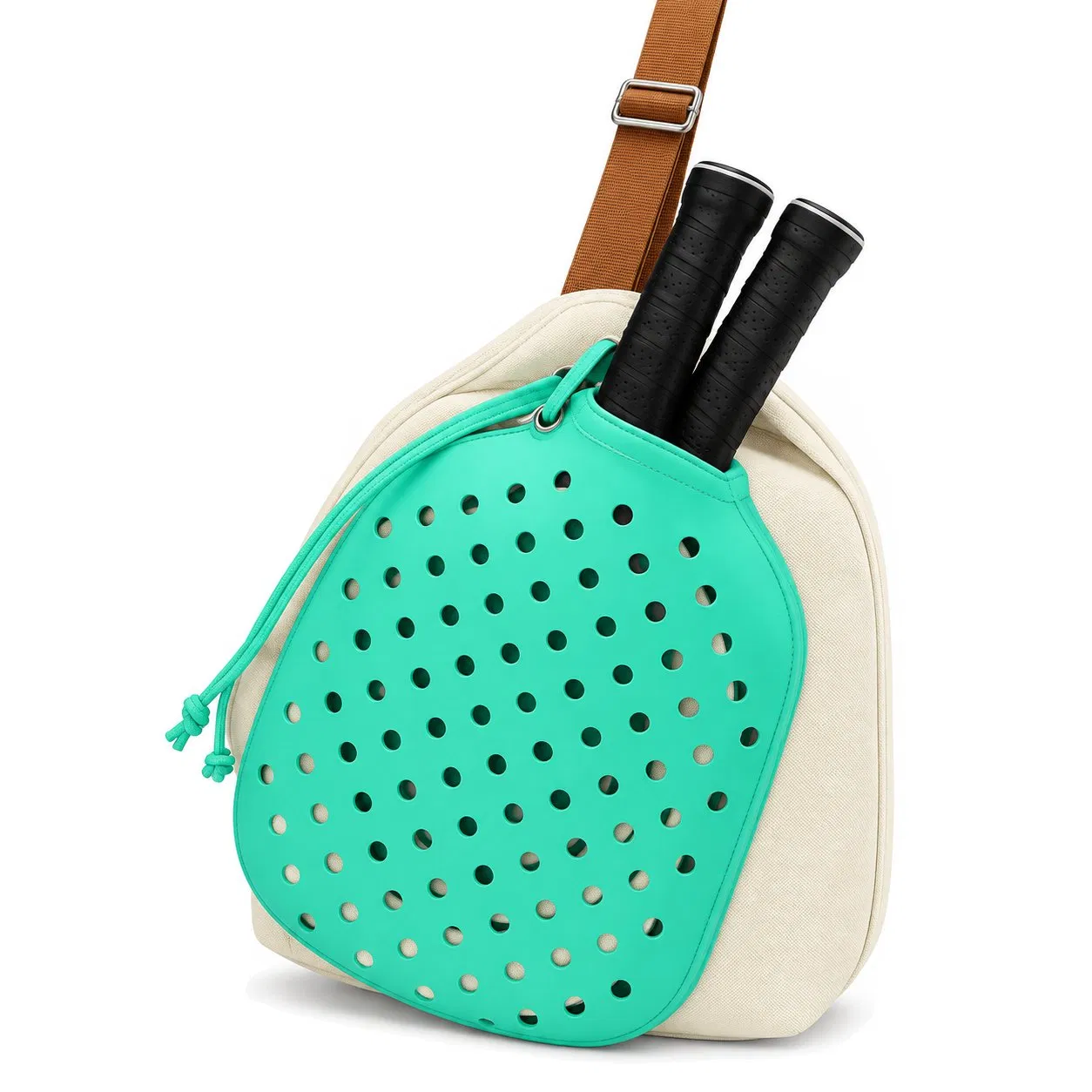 Custom Canvas Crossbody Tote Bag for Pickleball Paddles Tennis and Gym Sports