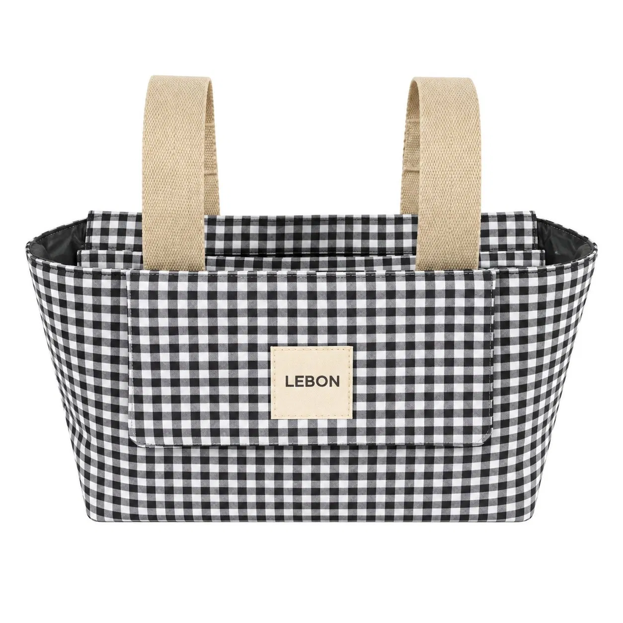 Custom Polyester Cotton Stroller Caddy Diaper Organizer with Baby Bottle Pocket