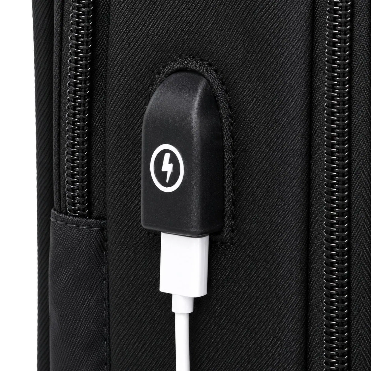 Custom Polyester Travel Laptop Backpack with USB Port Options and Storage Pockets