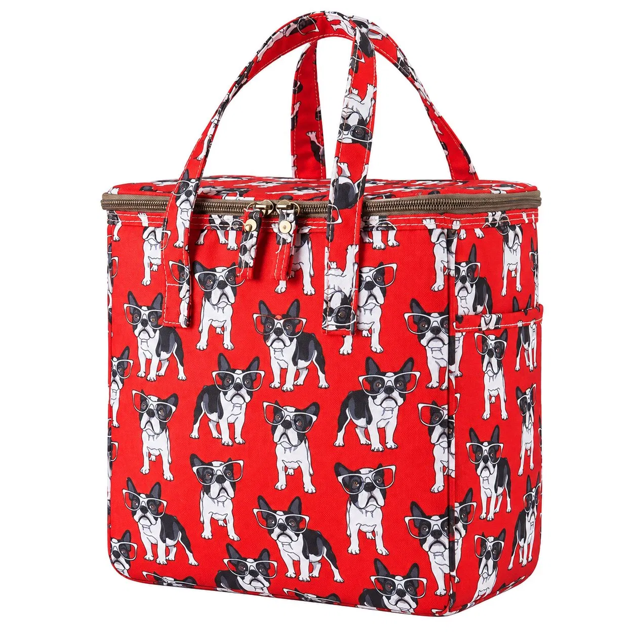Custom Printed Insulated Lunch Cooler Tote Bag with PEVA Lining for Picnic and Beach