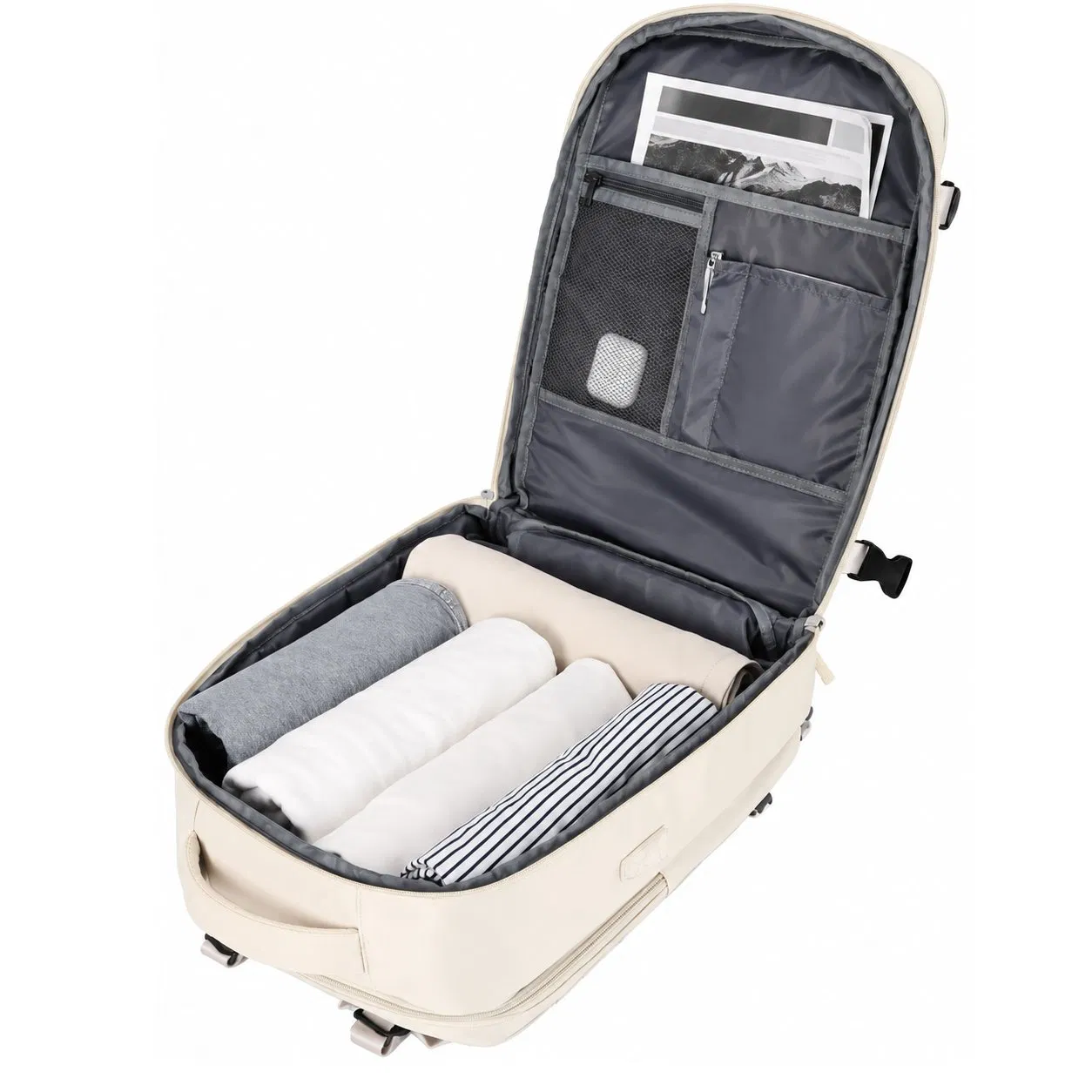 Custom Oxford Laptop Travel Backpack with Interior Compartment and USB Port Options