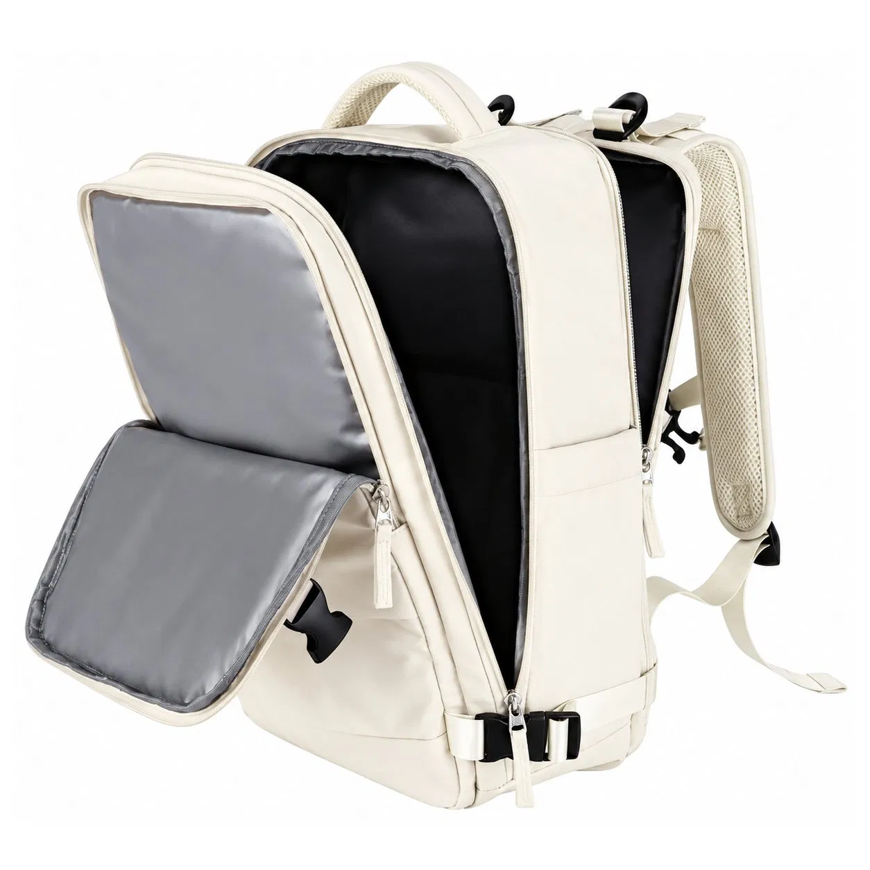 Custom Oxford Laptop Travel Backpack with Interior Compartment and USB Port Options