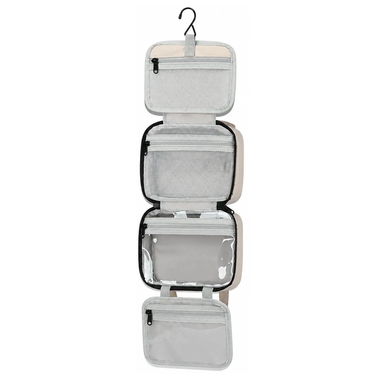 Custom Polyester Zipper Cosmetic Toiletry Travel Bag with Soft Handle