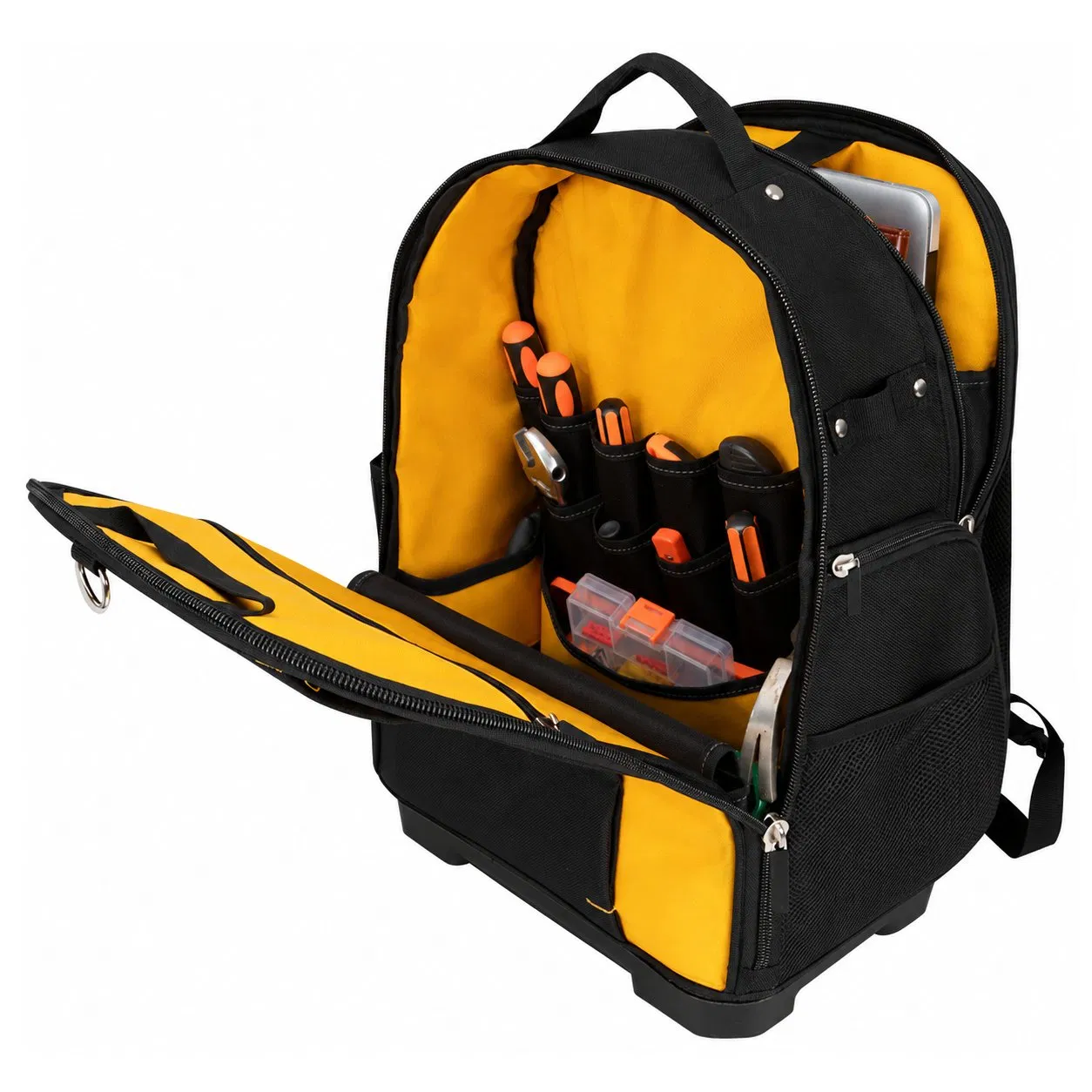 Custom Polyester Tool Backpack Organizer with Zipper and Carrying Handles