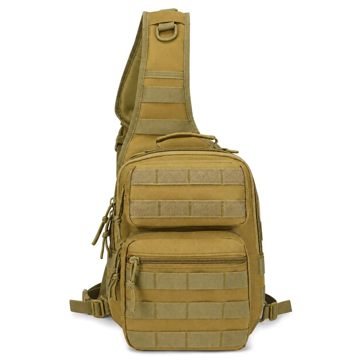 Custom Oxford Outdoor Sling Crossbody Chest Bag with Zipper Pocket for Camping and Hiking