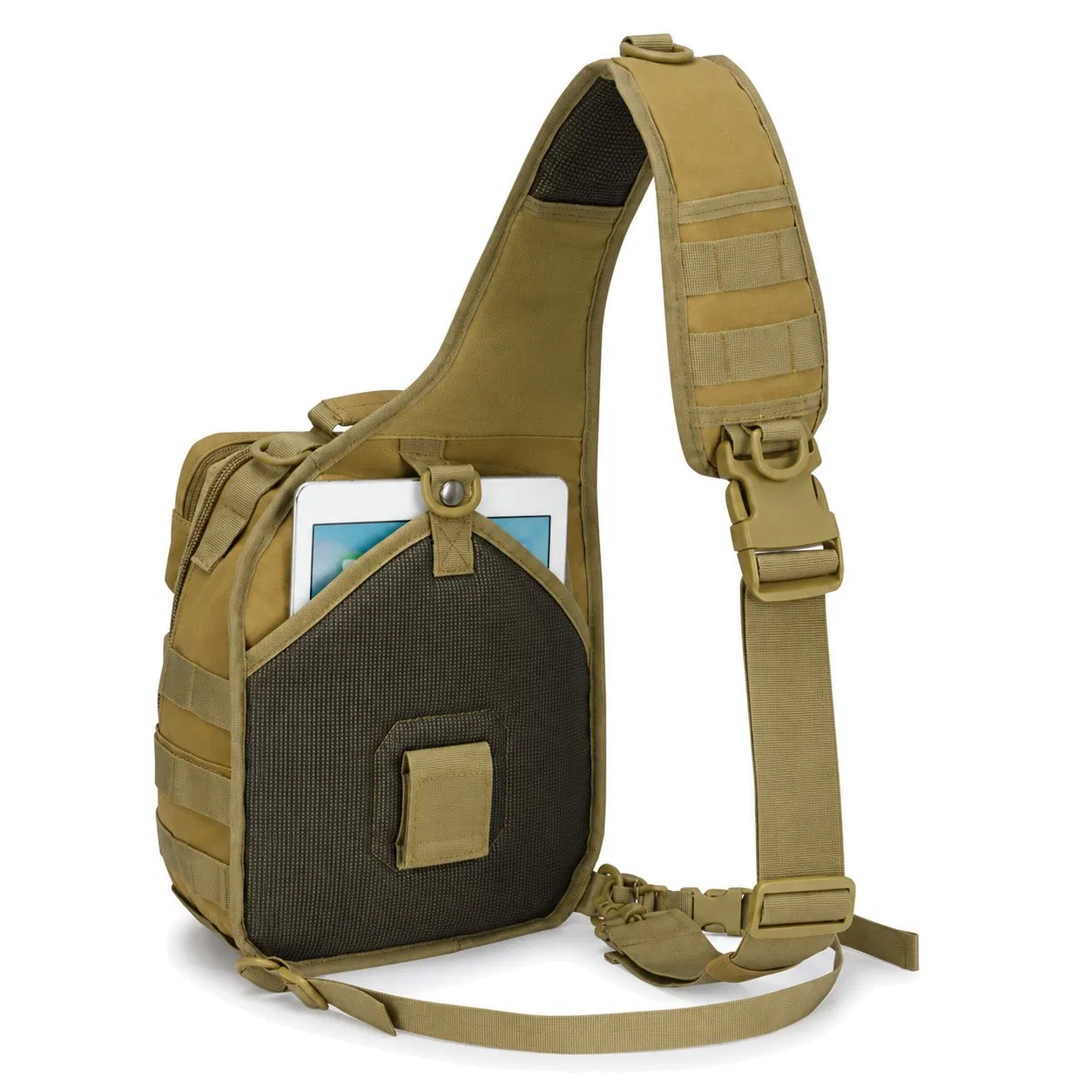 Custom Oxford Outdoor Sling Crossbody Chest Bag with Zipper Pocket for Camping and Hiking