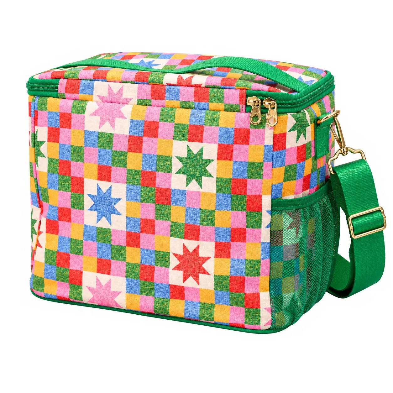 Custom Printed Polyester Insulated Cooler Tote with Zipper for Picnic and Lunch Storage