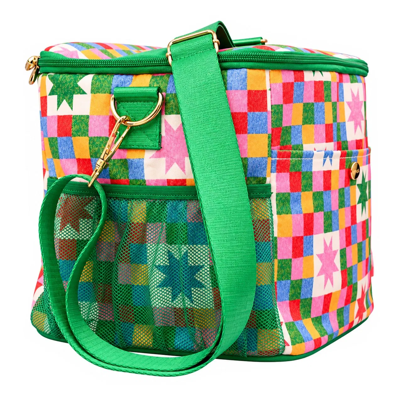 Custom Printed Polyester Insulated Cooler Tote with Zipper for Picnic and Lunch Storage
