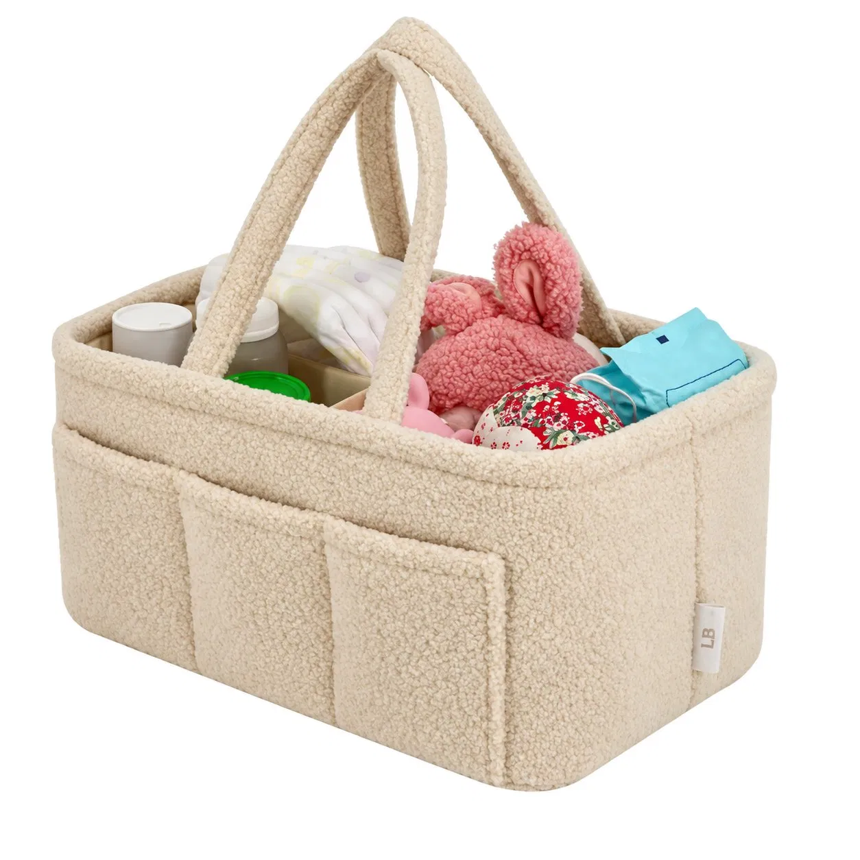 Custom Soft Diaper Caddy Organizer Bag with Compartments for Baby Supplies and Toys