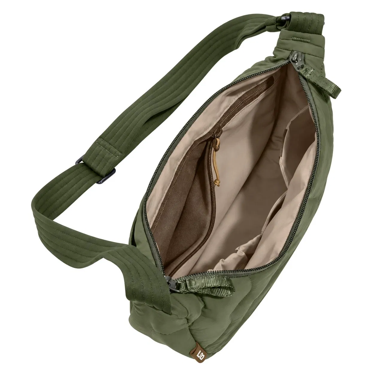 Custom Quilted Nylon Crossbody Shoulder Bag with Adjustable Strap for Daily Use and Travel