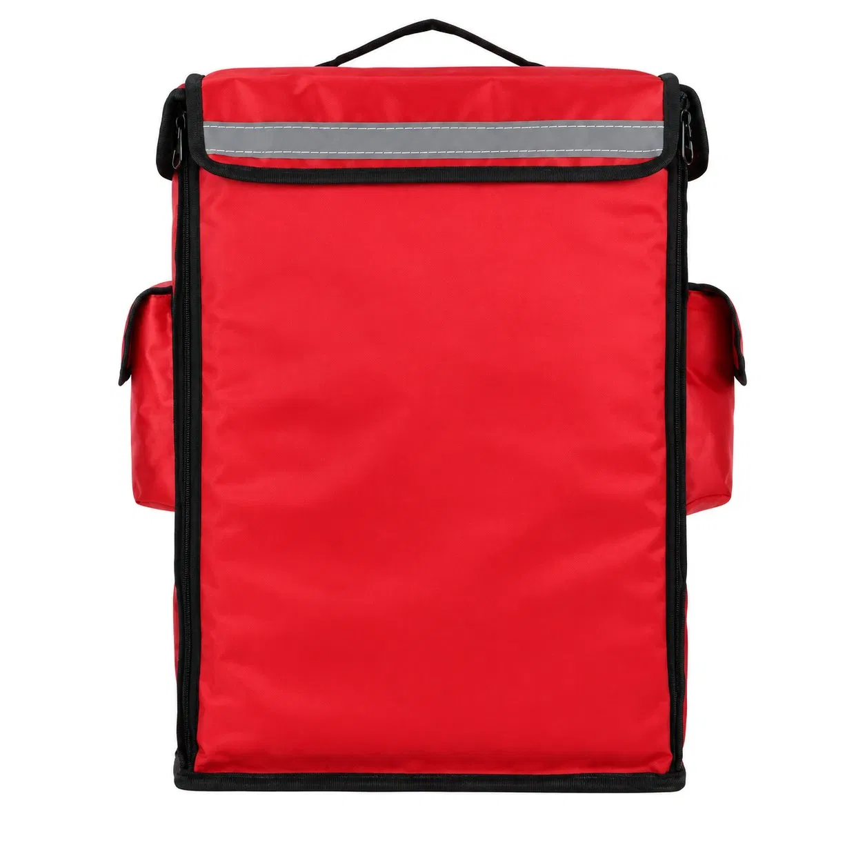 Custom Polyester Oxford Insulated Food Delivery Backpack with Foil Lining Frame and Divider