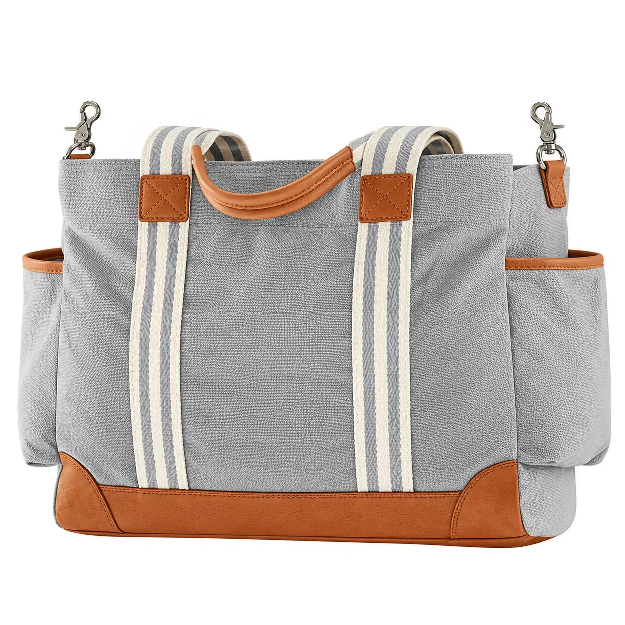 Custom Polyester Diaper Tote with Shoulder Strap and Fourteen Pockets for Travel and Baby Essentials