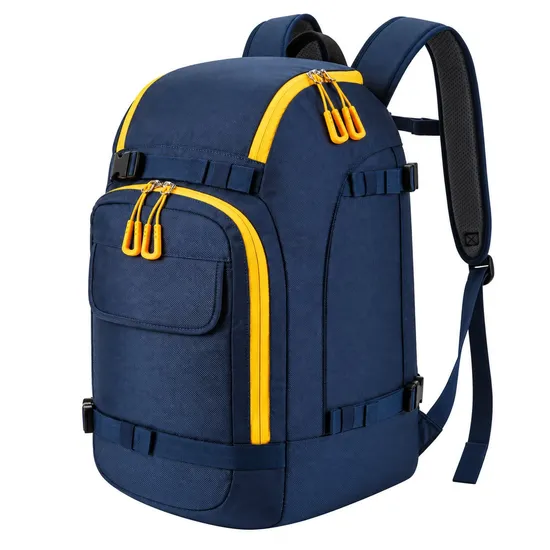 Custom Ski Gear Backpack with Padded Interior and Adjustable Compression Straps for Travel