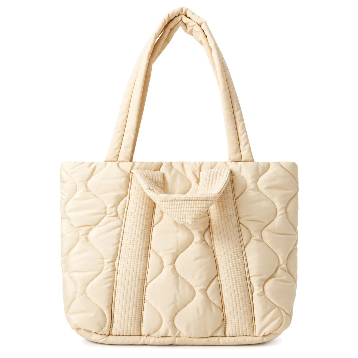 Custom Satin Finish Polyester Tote Bag with Dual Straps Magnetic Closure and Zipper Pocket