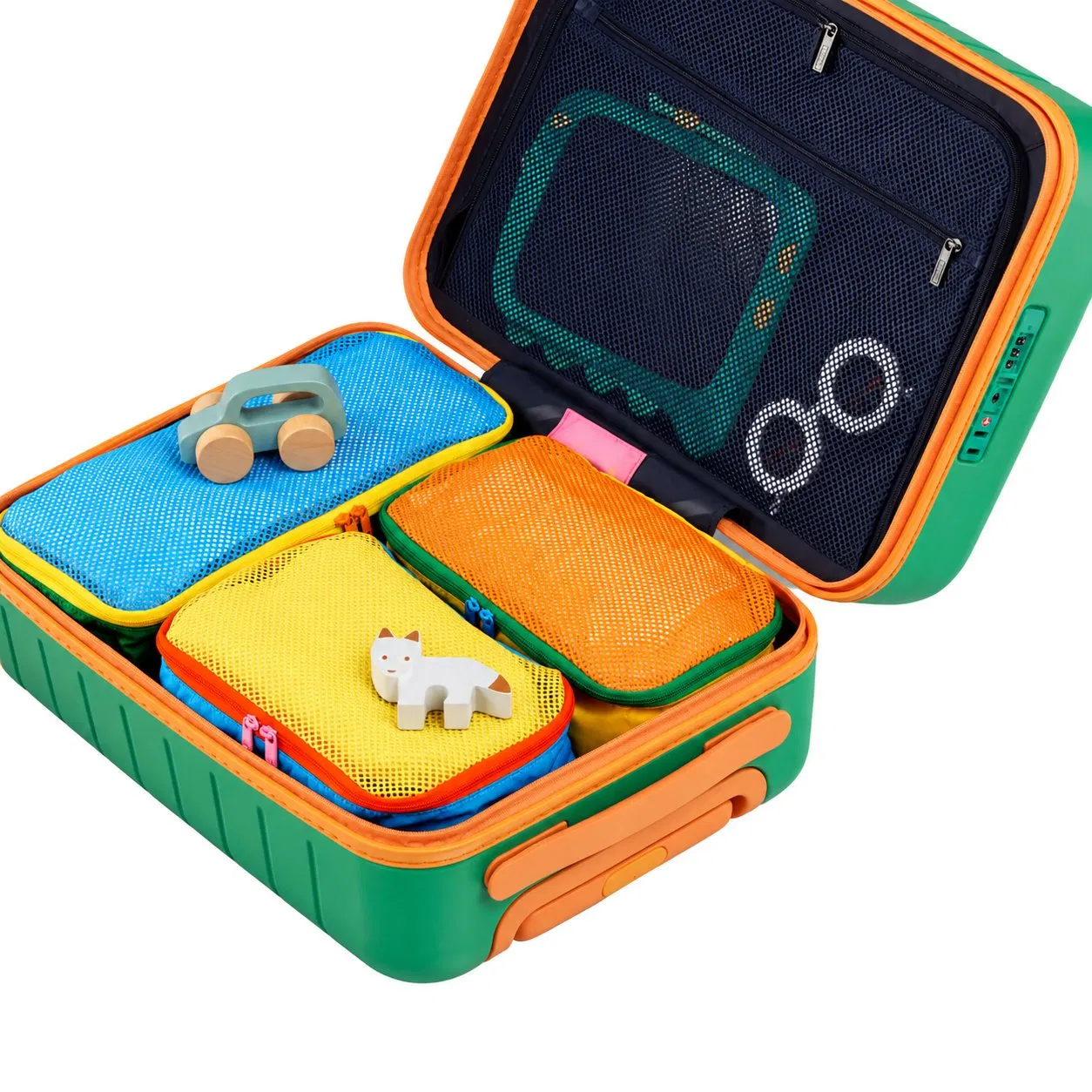 Custom Travel Packing Cube Storage Bag with Mesh Top Zipper and Soft Handle for Kids Clothes