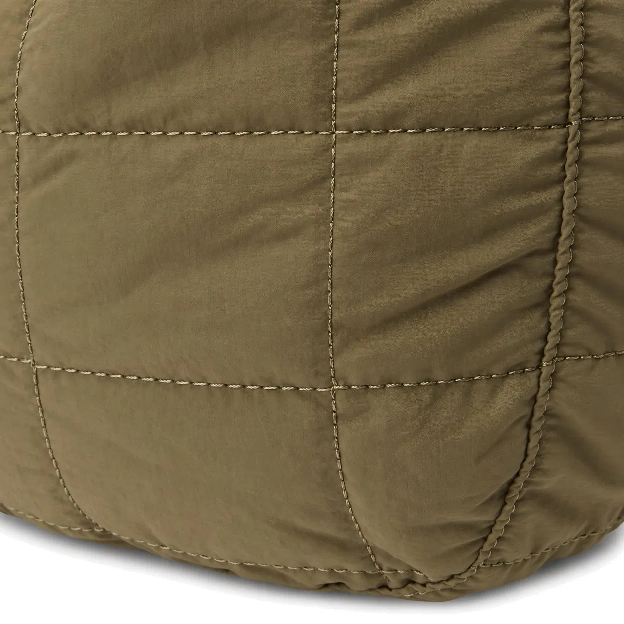 Custom Quilted Nylon Shoulder Bag with Adjustable Detachable Strap and Organized Interior Pockets