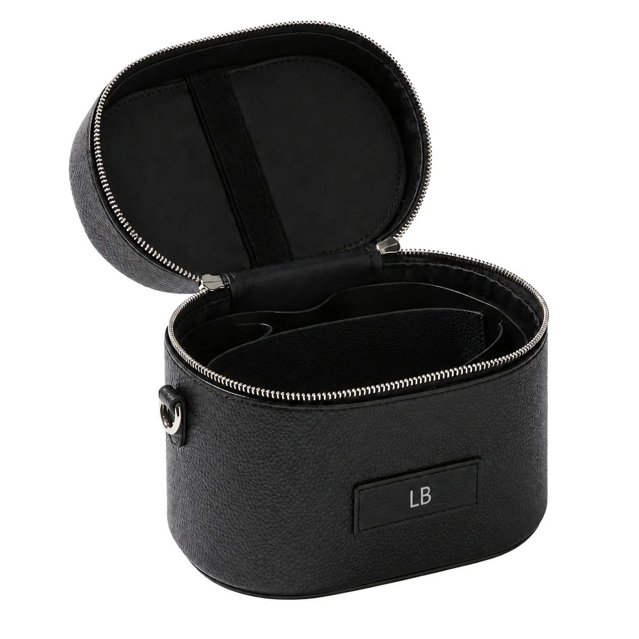 Custom Zipper Toiletry Cosmetic Bag with Soft Handle Removable Divider and Elastic Tool Storage