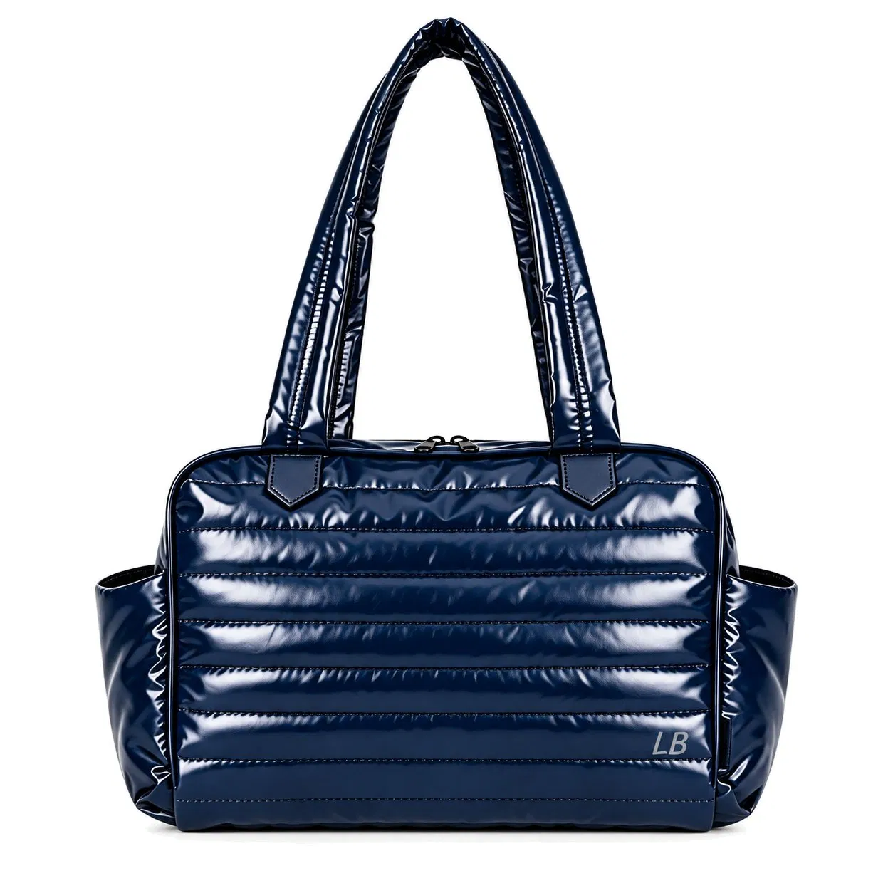 Custom Puffy Zipper Tote Shoulder Bag with Polyester Lining for Daily Shopping and Weekend Travel