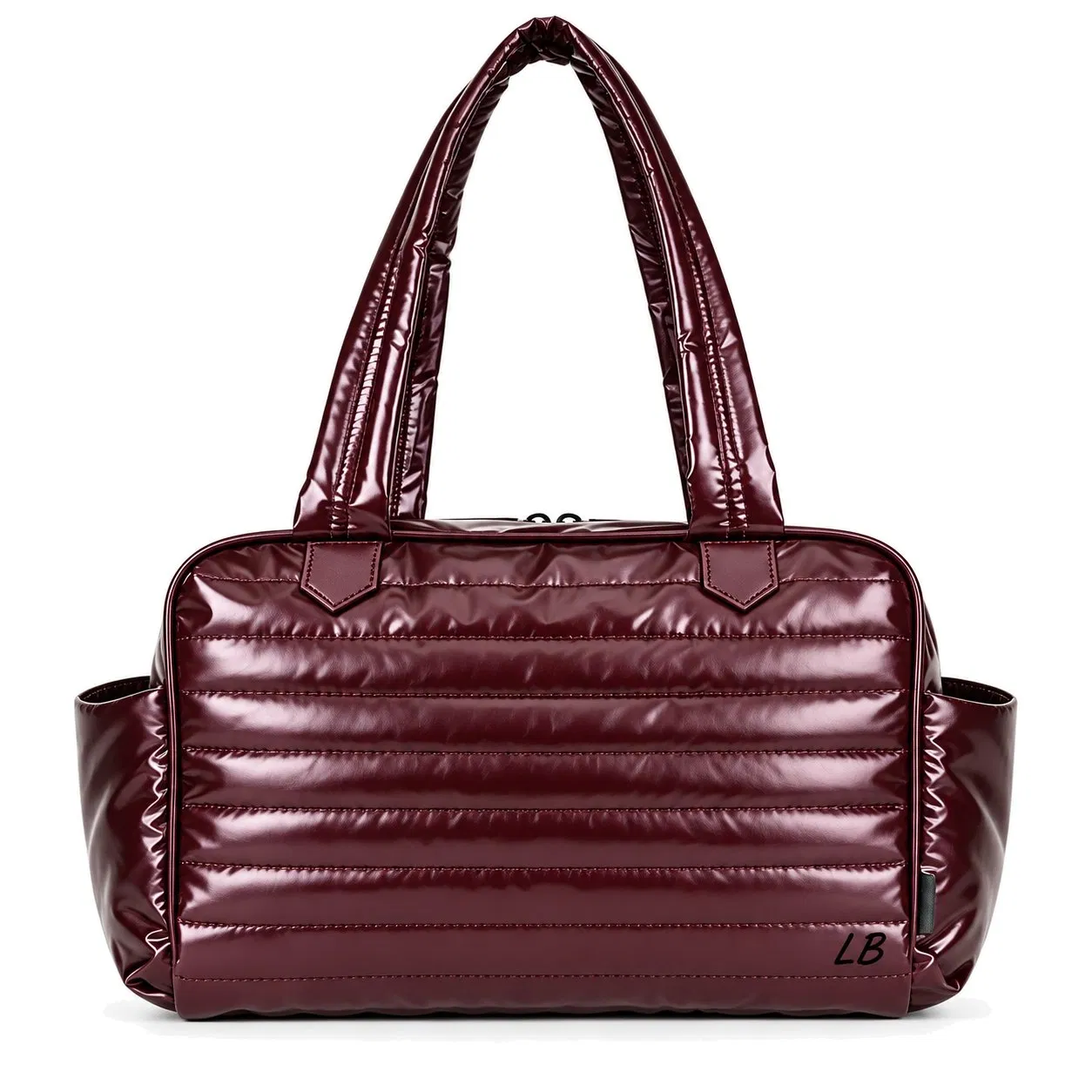 Custom Puffy Zipper Tote Shoulder Bag with Polyester Lining for Daily Shopping and Weekend Travel