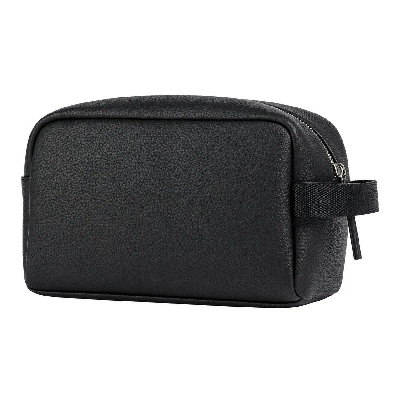 Custom Round Zipper Cosmetic Makeup Bag with Soft Handle and Removable Compartments for Travel