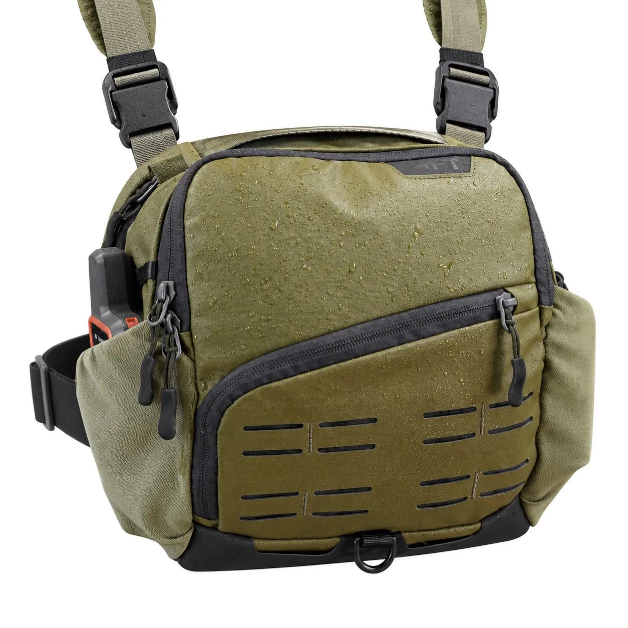Custom Polyester Binocular Harness Chest Bag with Side Pockets and Padded Mesh Harness for Hiking
