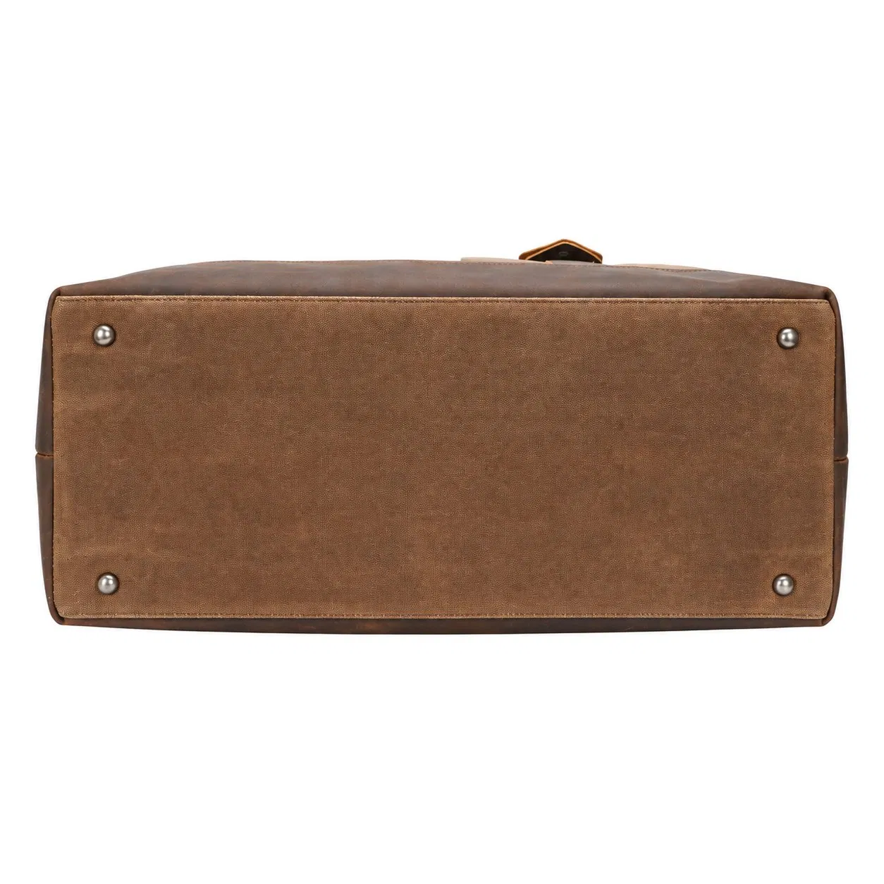 Custom Waxed Canvas Zipper Travel Duffel Bag with Soft Handle for Outdoor and Crossbody Carrying