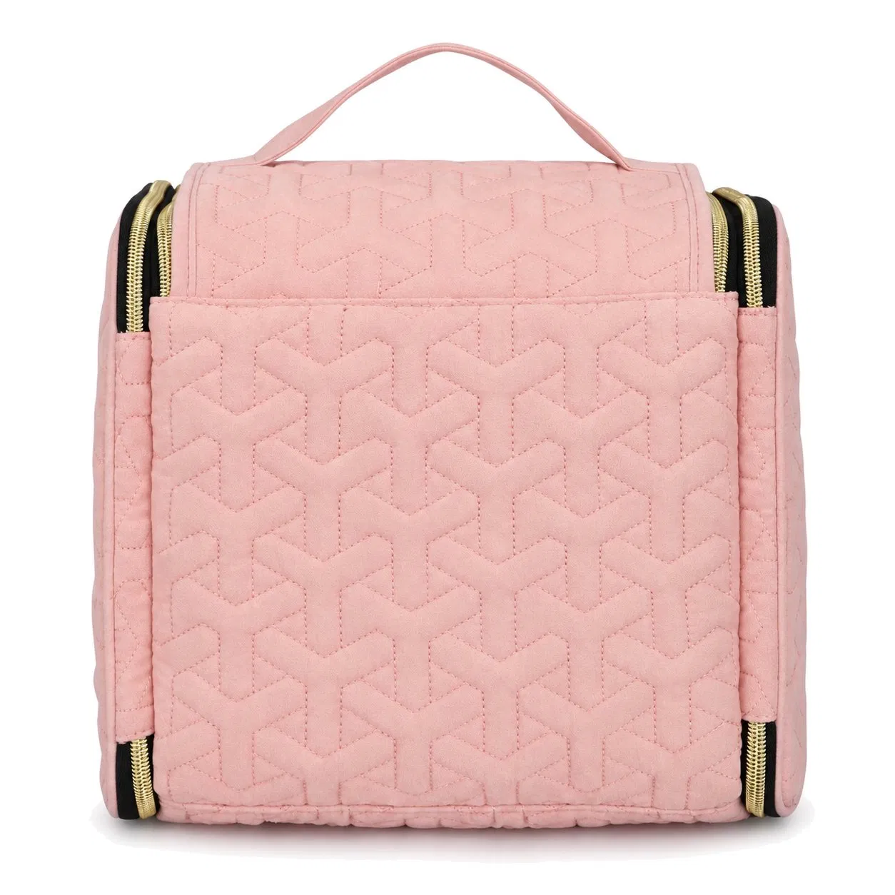 Custom Zipper Toiletry Cosmetic Bag with Soft Handle for Makeup Skincare and Travel Storage