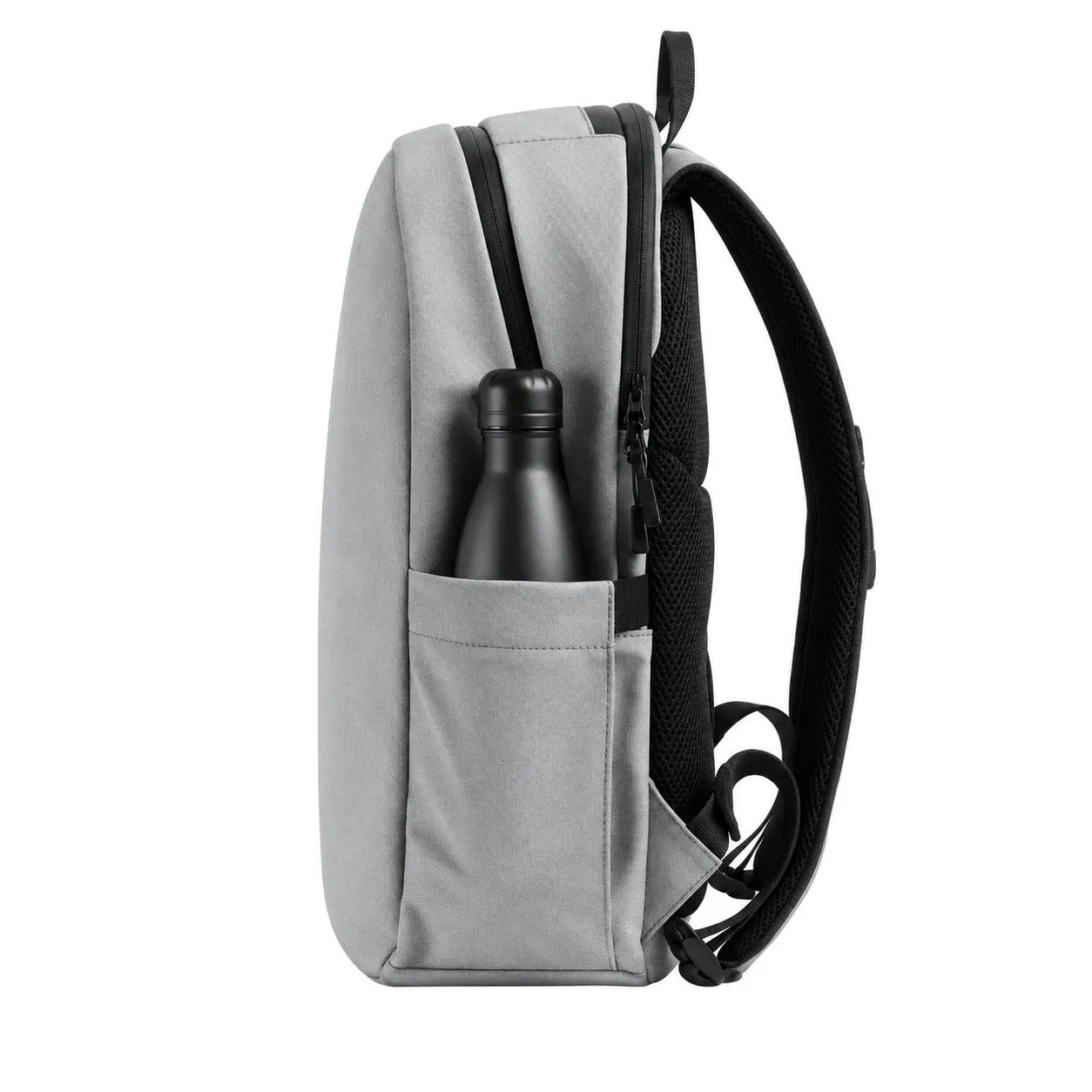 Polyester Zipper Casual Sports Backpack Bag with Interior Slot Pocket for Men and Outdoor Travel
