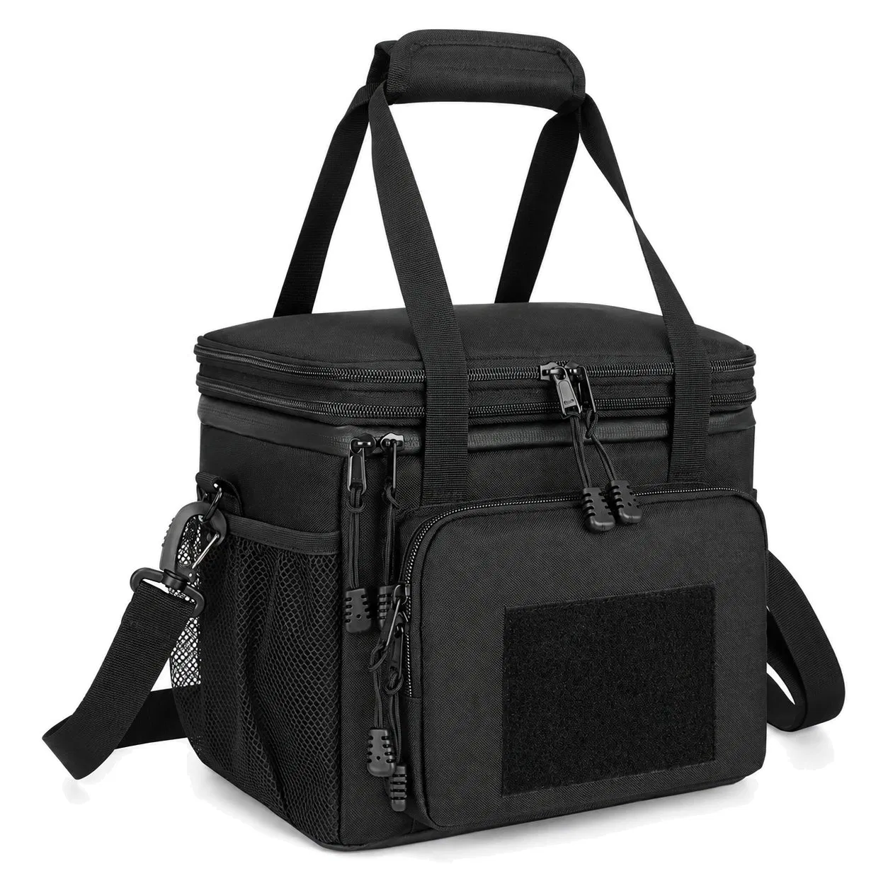 Polyester Insulated Lunch Cooler Bag with PEVA Lining and Adjustable Shoulder Strap for Work Picnic