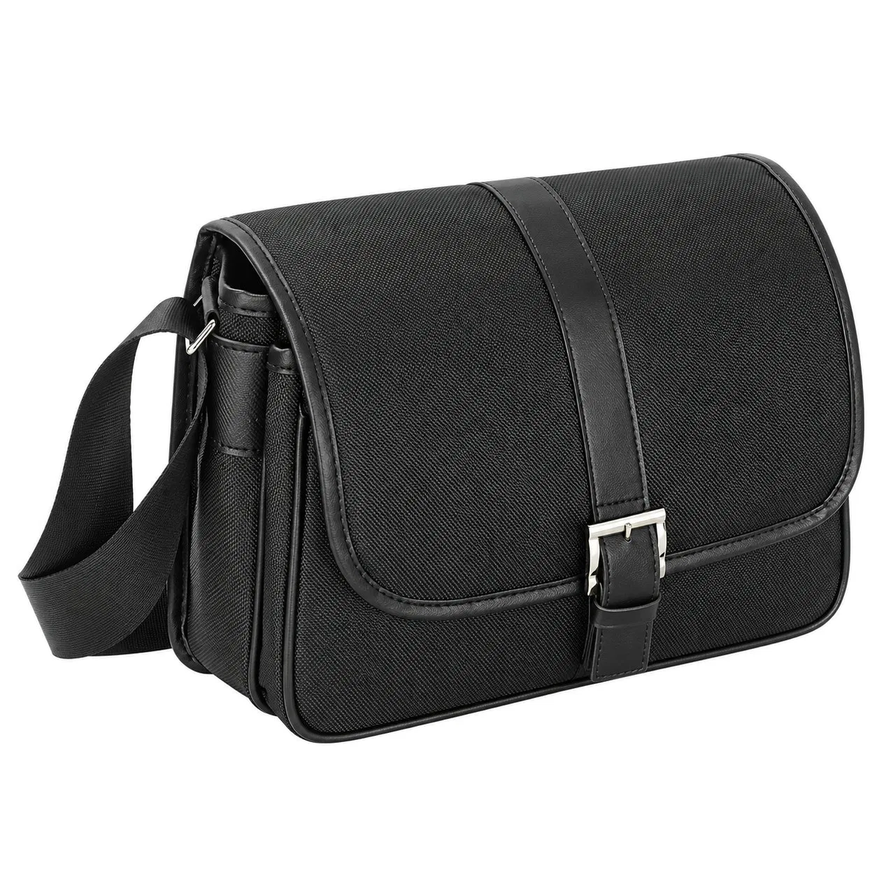 Custom Polyester Messenger Shoulder Bag with Zipper and Multiple Pockets for Travel Work Daily Use