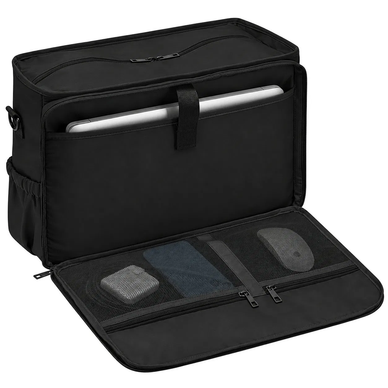 Polyester Insulated Lunch Tote Bag with 15.6 Inch Laptop Compartment and Zipper for Women Work Travel