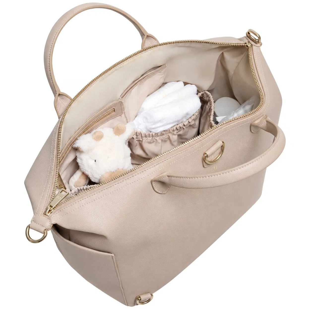Custom Travel Diaper Mommy Bag in Leather PU Vegan Material Options with Logo for Women